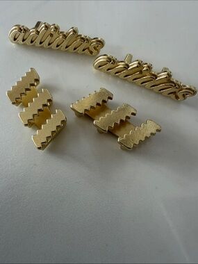 Adidas , 4 Piece, Gold Script Logo Charms Set for Runners. NEW